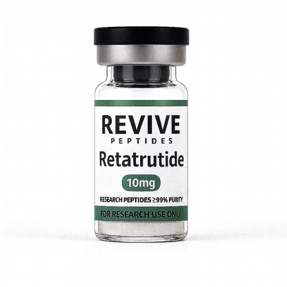 RETATRUTIDE 10mg 20mg 30mg 40mg 60mg: Research only REVIVE PEPTIDES RETATRUTIDE 10mg 20mg 30mg 40mg 60mg: Research only REVIVE PEPTIDES