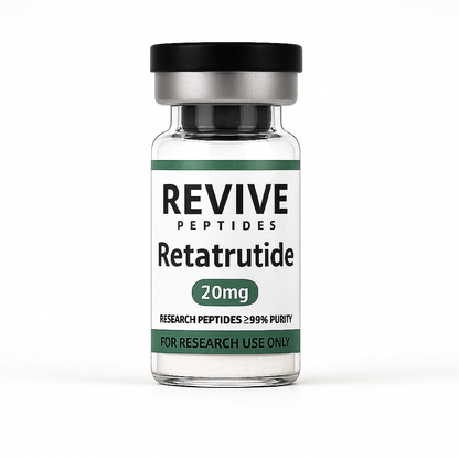 RETATRUTIDE 10mg 20mg 30mg 40mg 60mg: Research only REVIVE PEPTIDES RETATRUTIDE 10mg 20mg 30mg 40mg 60mg: Research only REVIVE PEPTIDES