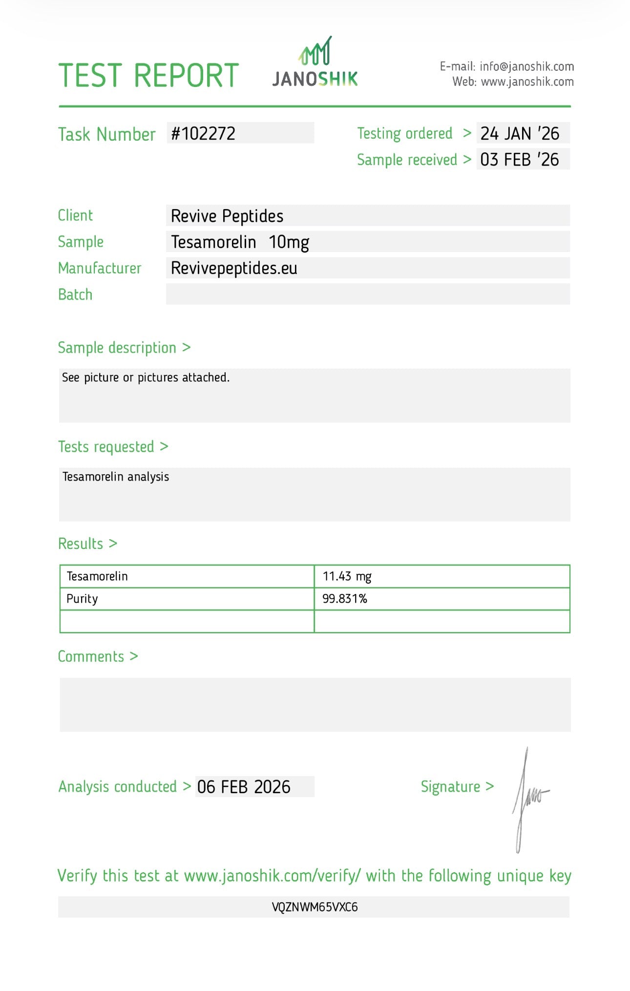 TESAMORELIN 5mg,10mg: Research Only