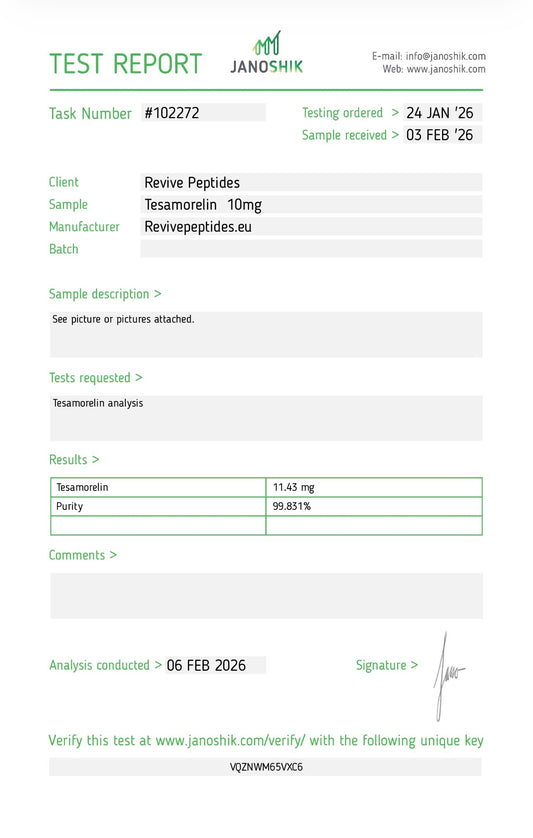 TESAMORELIN 5mg,10mg: Research Only
