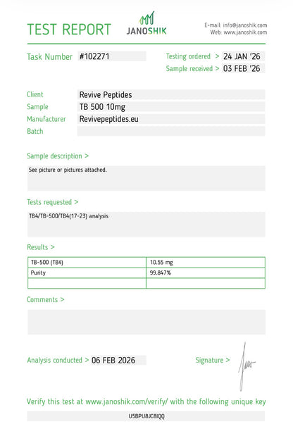 TB-500 10mg: Research Only