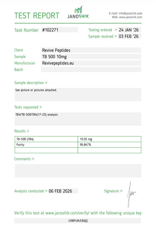 TB-500 10mg: Research Only