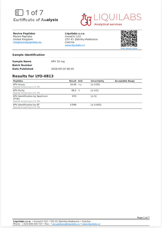 KPV 10mg: Research only
