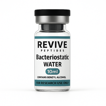 Bacteriostatic Water produced by Revive Peptides.